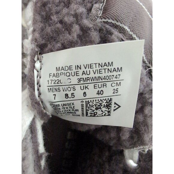 Converse Run Star Hike High Sherpa Platform Sneaker Womens 8.5 Mens 7 Gray - Picture 11 of 11